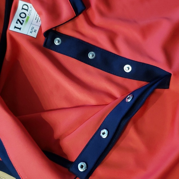 (XL) IZOD Golf Color Block Collared Golf Top Sporty Athleisure Activewear - Picture 5 of 8
